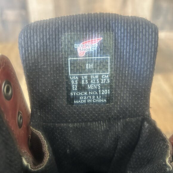 Red Wing 1201 EH Lace Up Waterproof Logger Work Boots Mens 9.5 EE - Picture 6 of 12